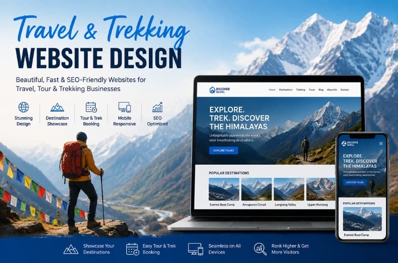 Travel & Trekking Website Design in Nepal
